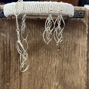 Silver Bracelet and Earring Set